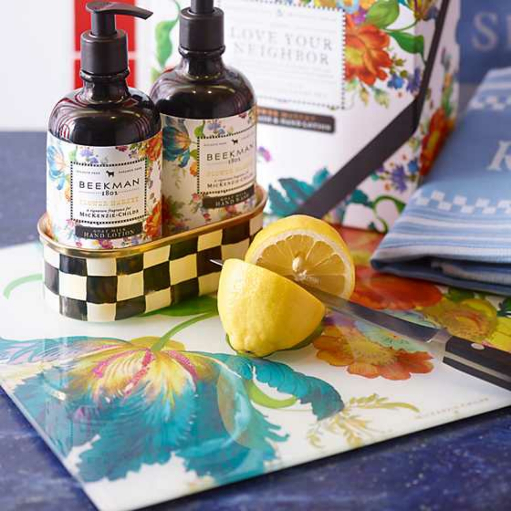 MACKENZIE-CHILDS FLOWER MARKET CUTTING BOARD LARGE - Picture 2 of 3